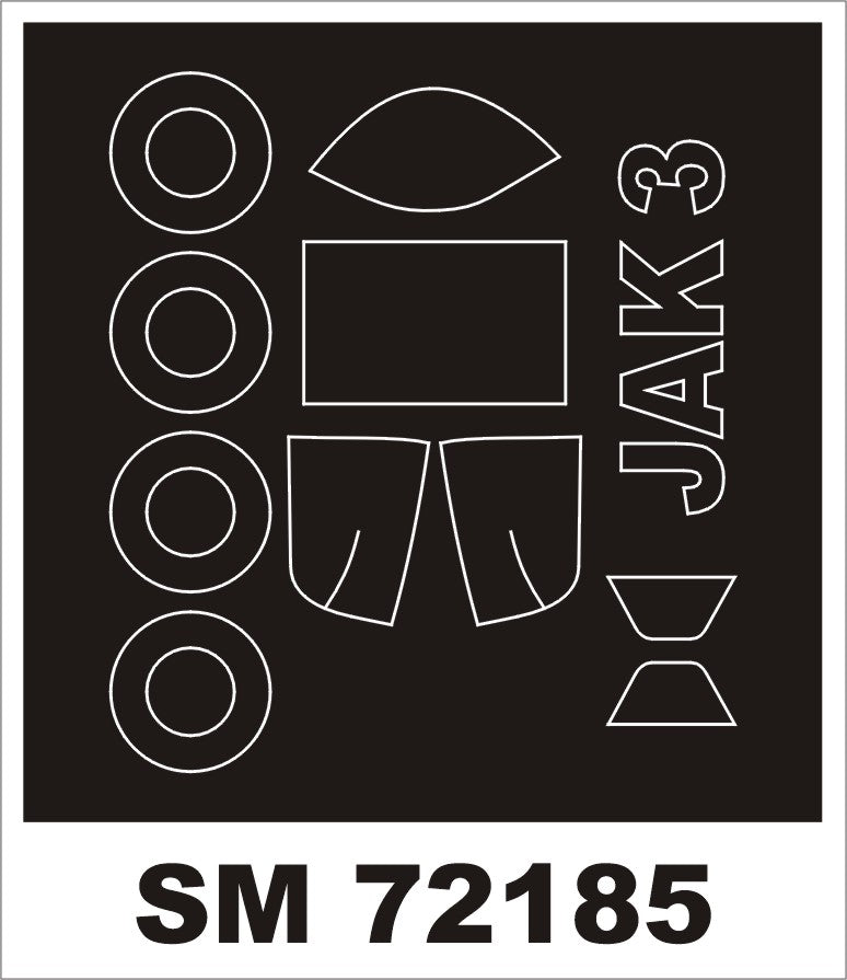 Montex MXSM72185 1:72 Yakovlev Yak-3 canopy frame paint mask