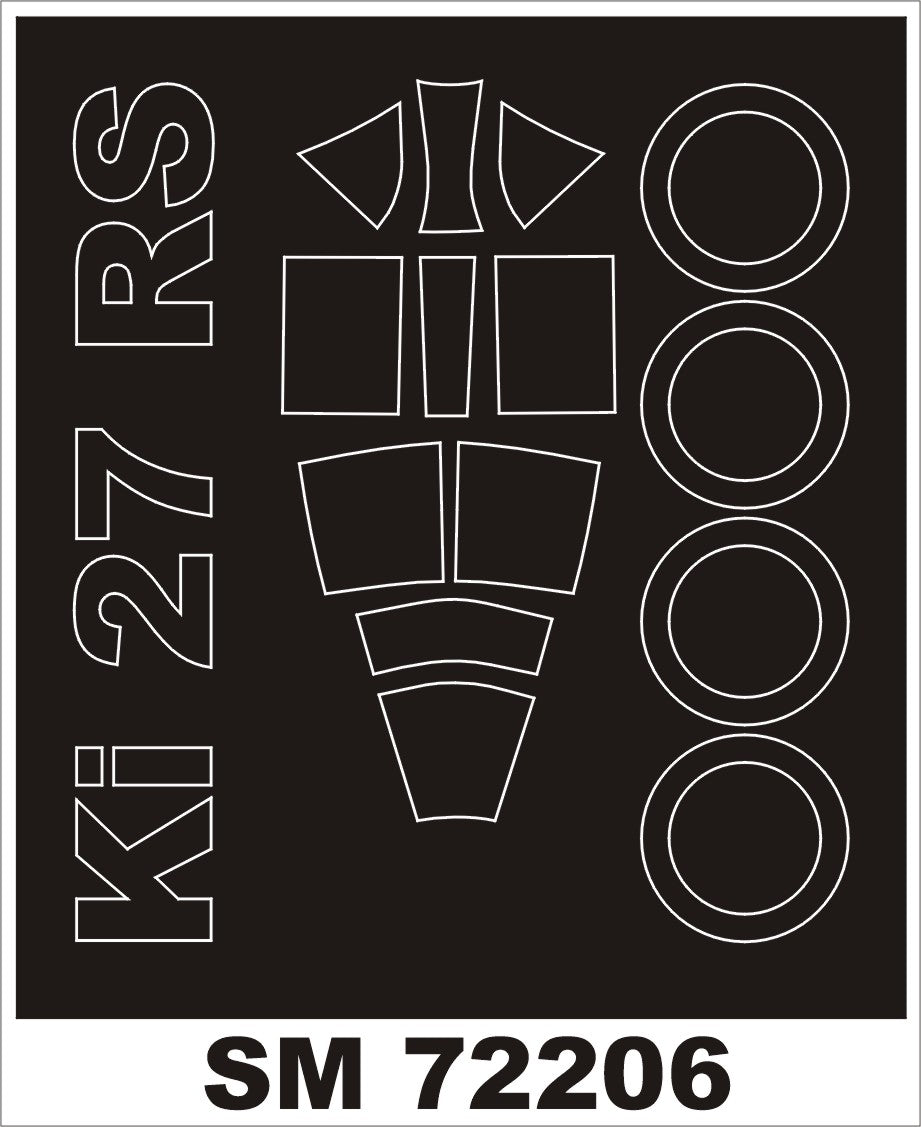 Montex MXSM72206 1:72 Nakajima Ki-27b canopy frame paint mask