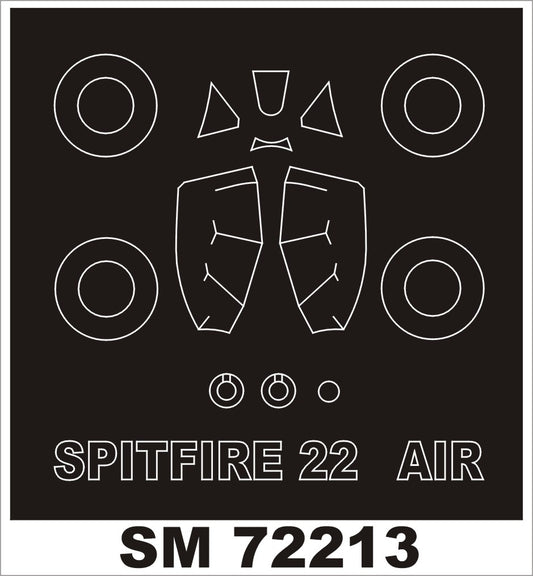 Montex MXSM72213 1:72 Supermarine Spitfire Mk.22 canopy frame paint mask
