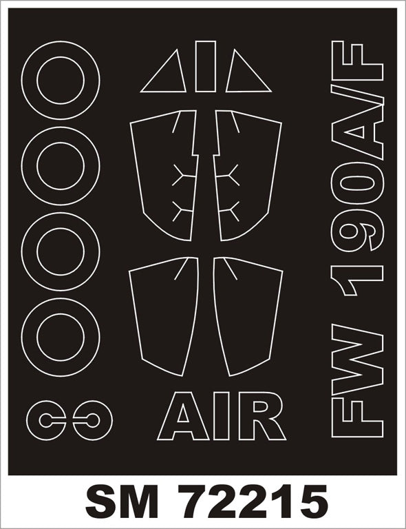 Montex MXSM72215 1:72 Focke-Wulf Fw-190A-F canopy frame paint mask