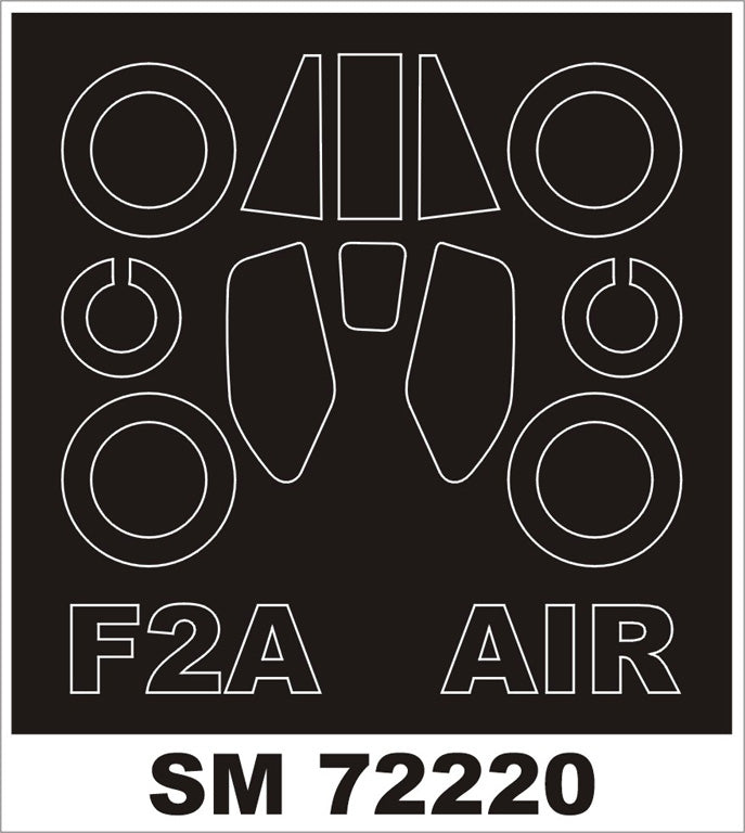 Montex MXSM72220 1:72 BAC/EE Lightning F.2A canopy frame paint mask