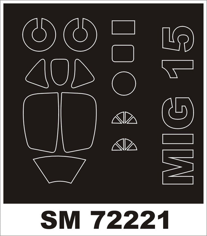Montex MXSM72221 1:72 Mikoyan MiG-15 canopy frame paint mask