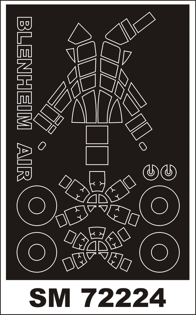 Montex MXSM72224 1:72 Bristol Blenheim Mk.IF canopy frame paint masks