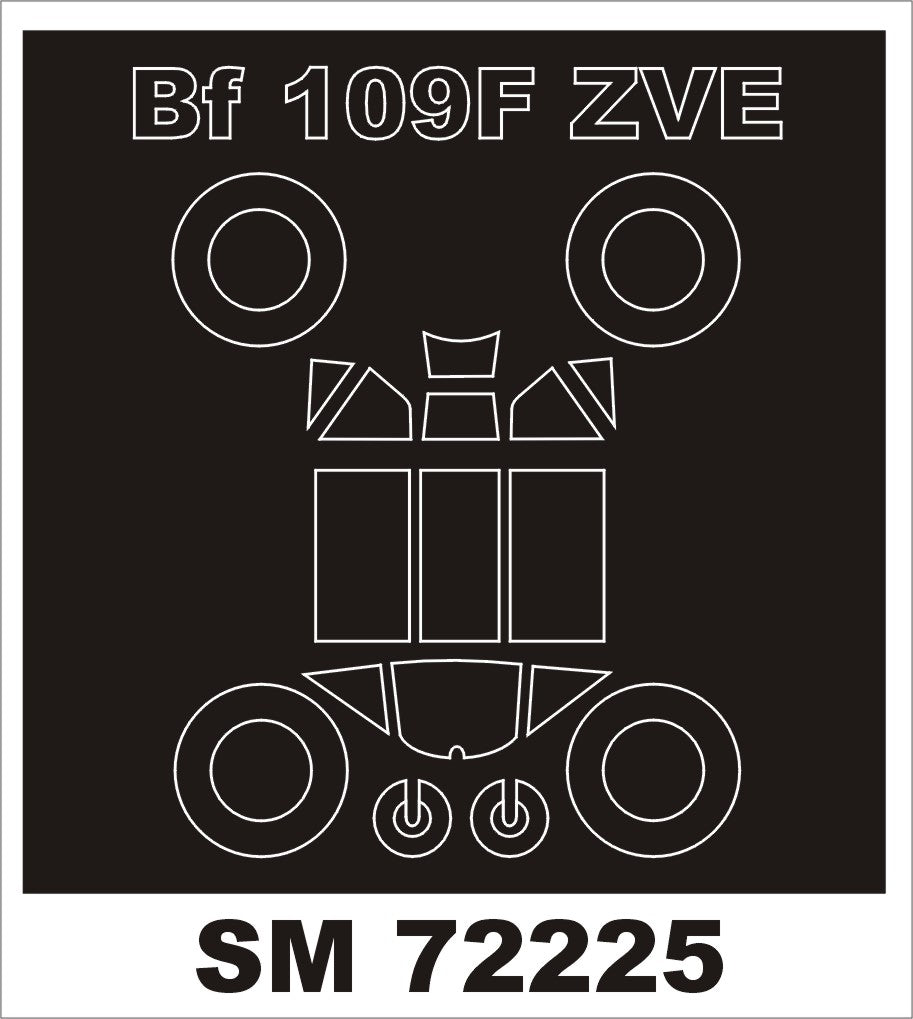 Montex MXSM72225 1:72 Messerschmitt Bf-109F-2 canopy frame paint masks