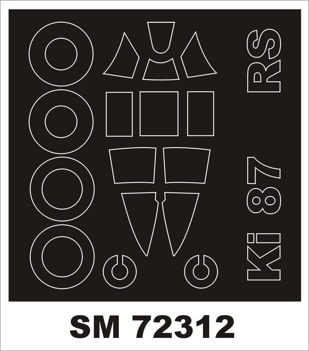 Montex MXSM72312 1:72 Nakajima Ki-87 II canopy frame paint mask