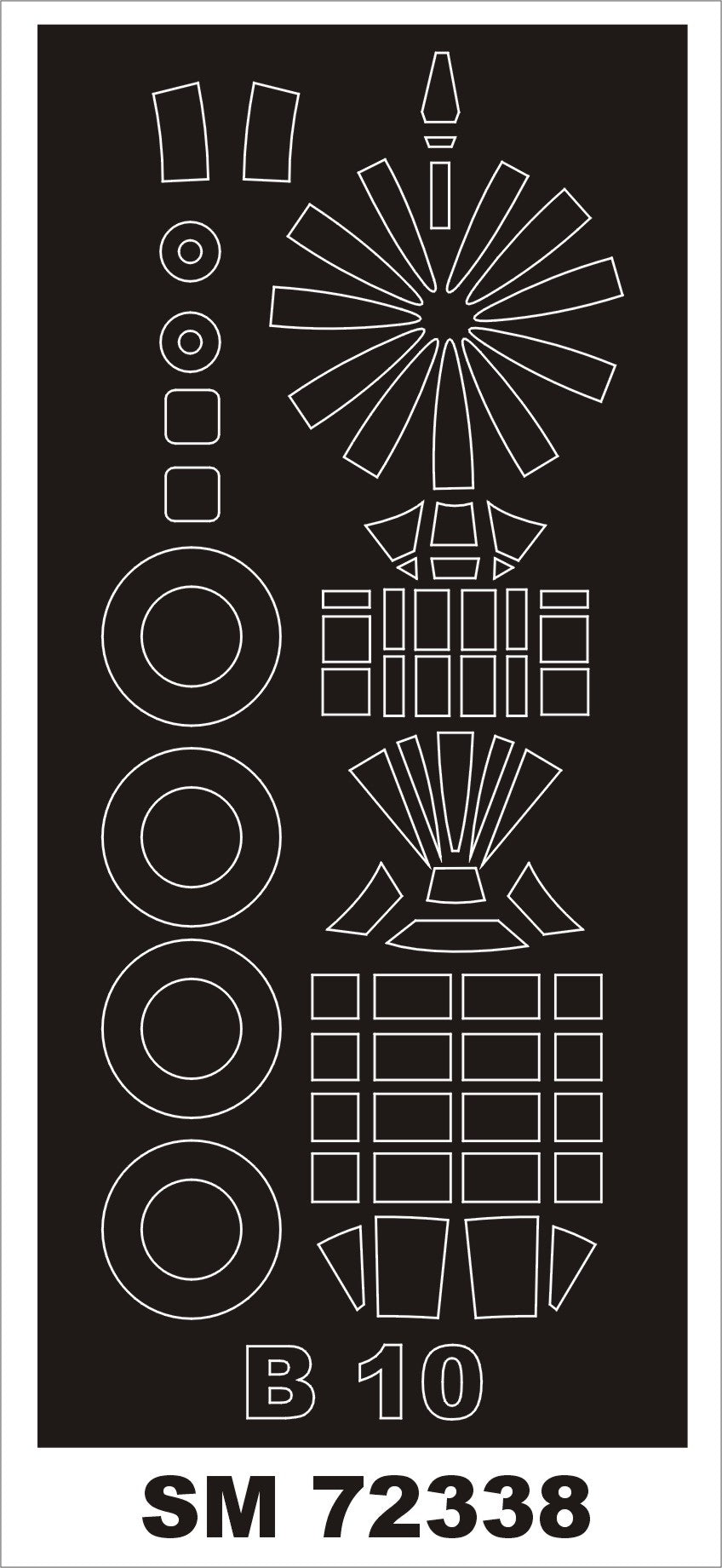 Montex MXSM72338 1:72 Martin B-10B canopy frame paint masks