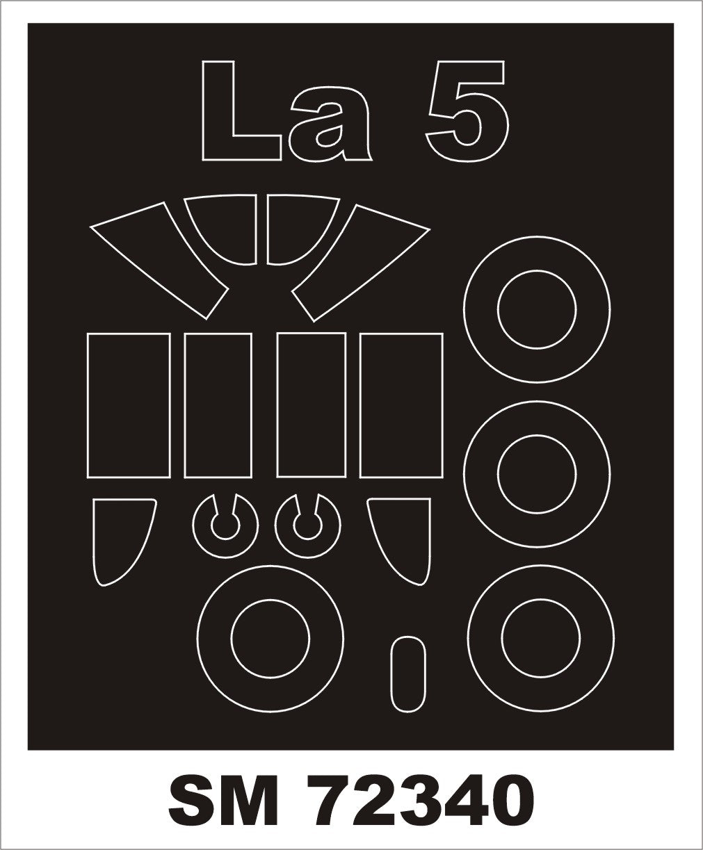 Montex MXSM72340 1:72 Lavochkin La-5 canopy frame paint masks