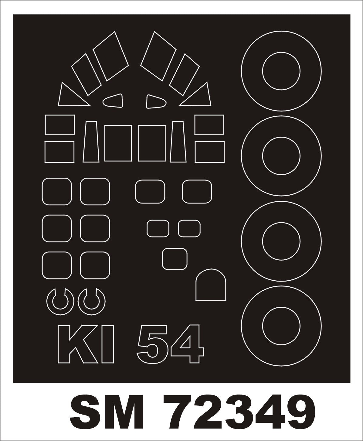 Montex MXSM72349 1:72 Tachikawa Ki-54 canopy frame paint masks