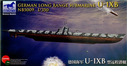 Bronco Models NB5009 German Long Range Submarine Type U-IXB 1:350
