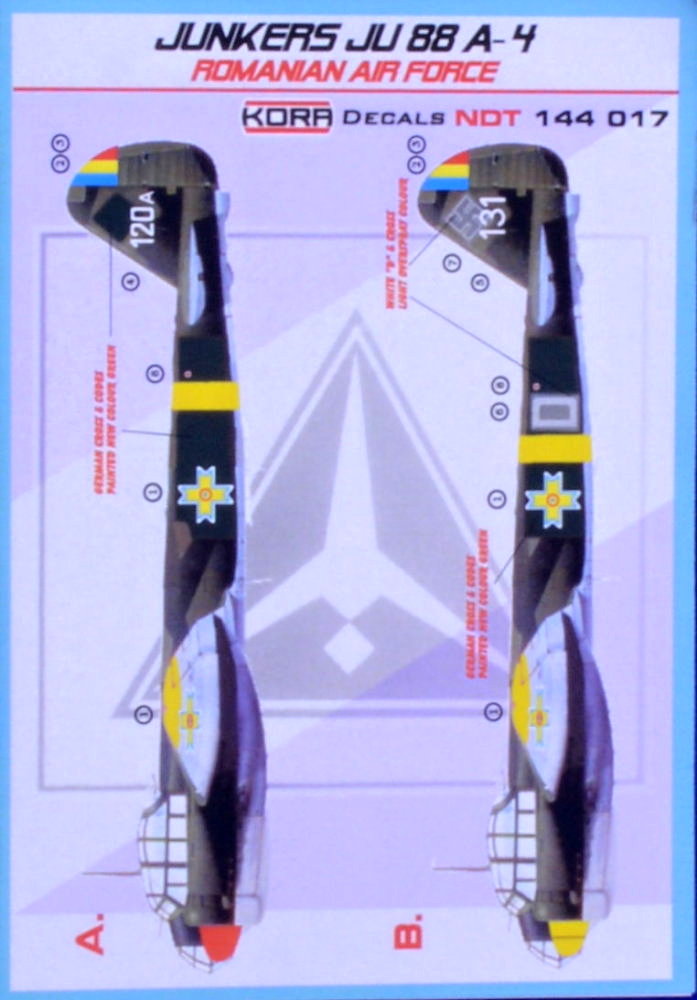 Kora NDT144017 1:144 Junkers Ju-88A-4 Romanian Air Force