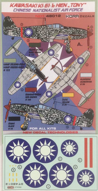 Kora NDT48012 1:48 Kawasaki KI-61-IB Chinese Nationalist Air Force