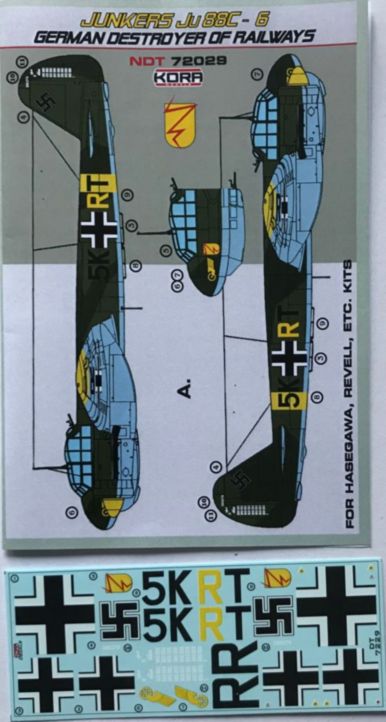 Kora NDT72029 1:72 Junkers Ju-88C-6 Railways destroyer
