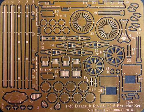 NH Detail NHA48006 1:48 Dassault Rafale B Exterior Set