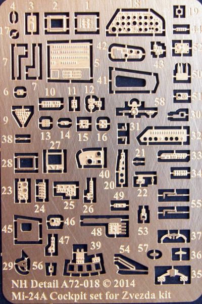 NH Detail NHA72-018 1:72 Mil Mi-24A Cockpit Set