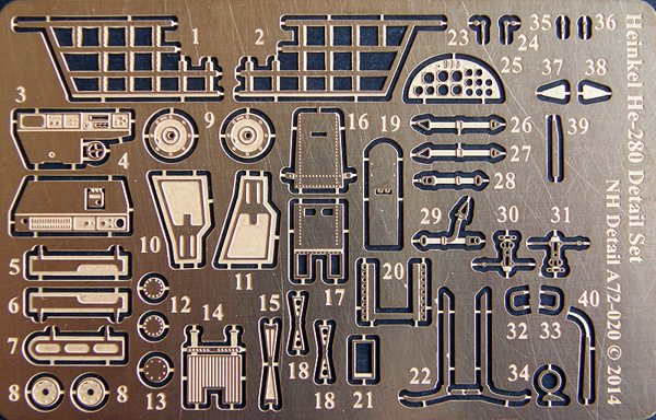 NH Detail NHA72-020 1:72 Heinkel He-280V-2/He-280V-3 Detail Set