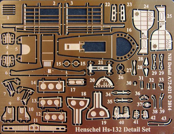 NH Detail NHA72-021 1:72 Henschel Hs-132 Detail Set