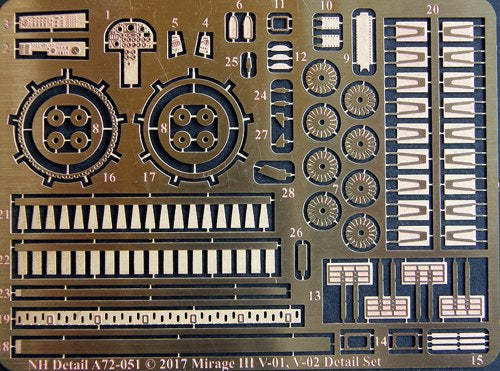 NH Detail NHA72-051 1:72 Dassault_Mirage III V-01, V-02