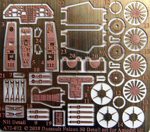 NH Detail NHA72-072 1:72 Dassault Falcon 50 Detail Set
