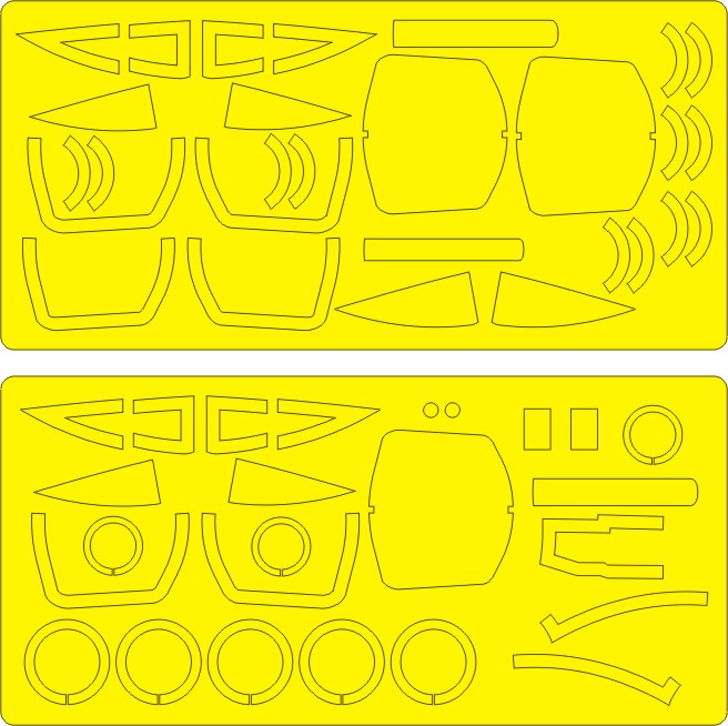 New Ware NWAM0215 1:48 Republic F-105D Thunderchief ADVANCED Mask set