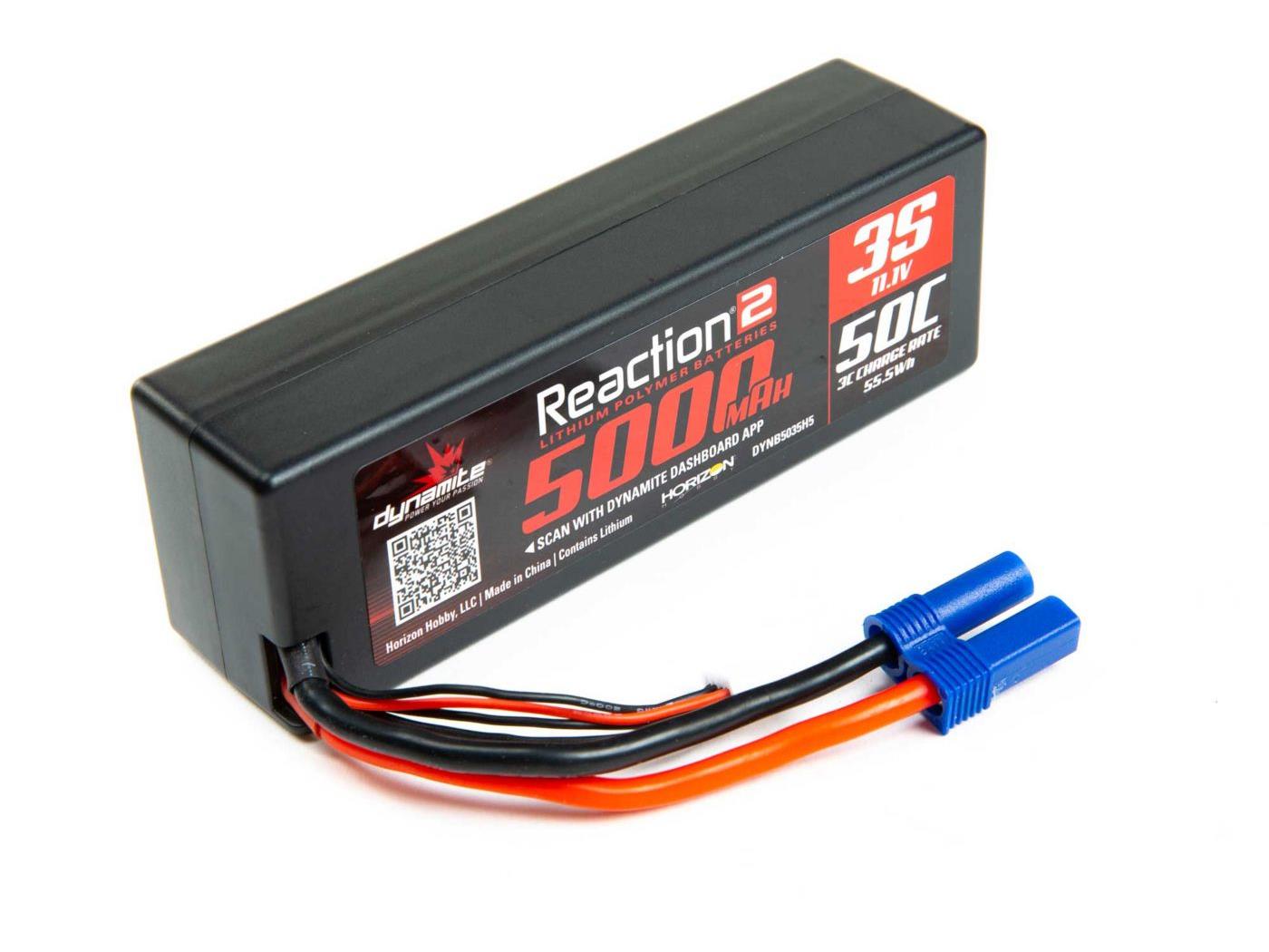 Dynamite 11.1V 5000mAh 3S 50C LiPo,Hardcase: EC5 DYNB5035H5