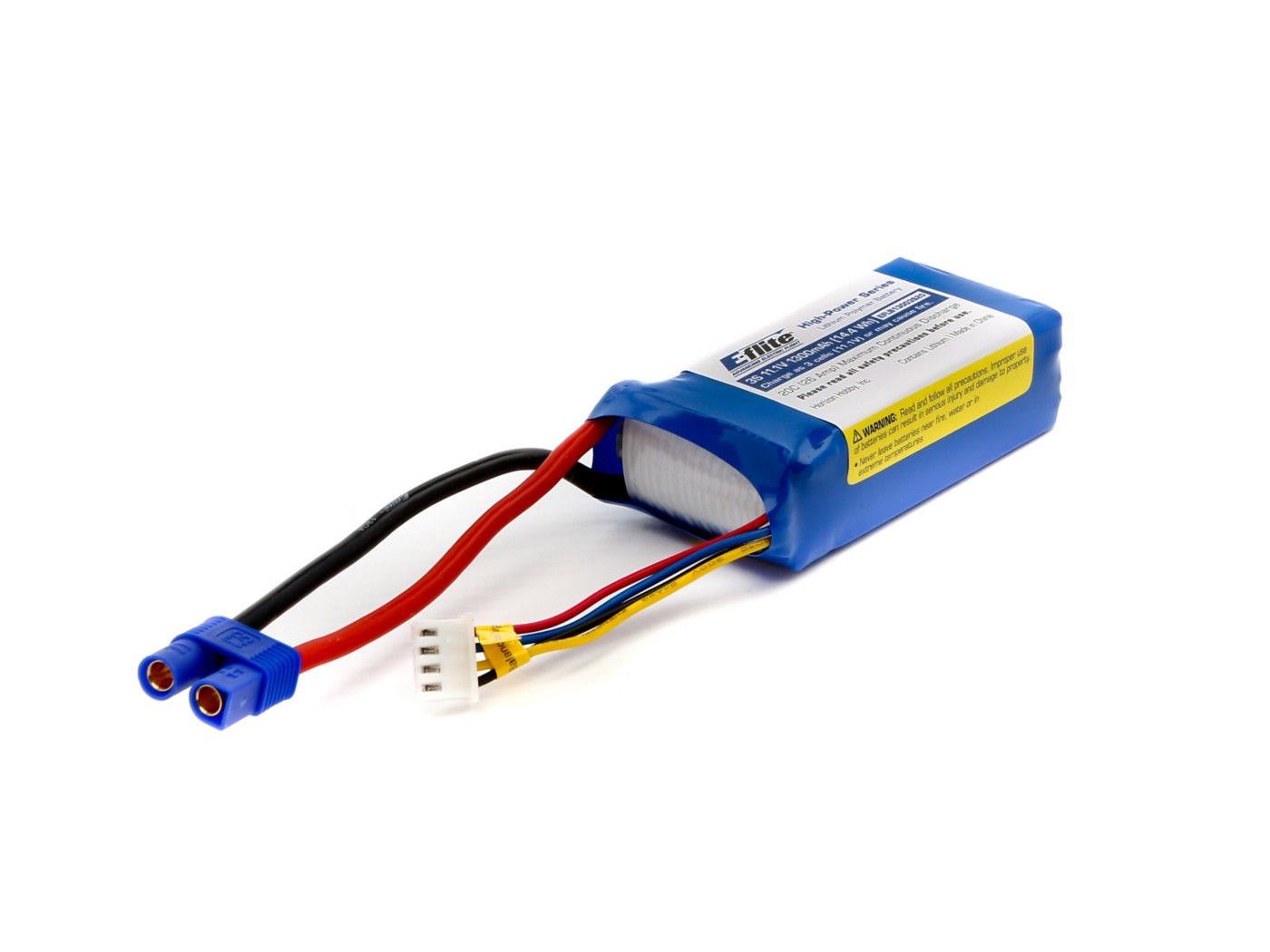 E-flite 1300mAh 3S 11.1V 20C LiPo w/EC3 EFLB13003S20