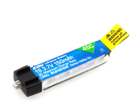 E-flite 150mAh 1S 3.7V 45C LiPo Battery EFLB1501S45