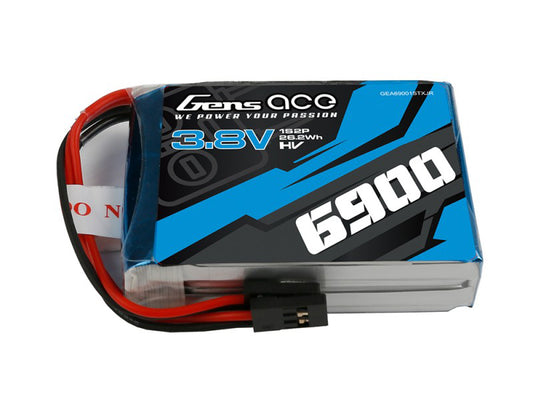 Gens Ace Li-Po 1S 3.7V HV 6900mAh Tx with JR G1H6900-TX