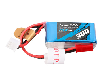 Gens Ace Li-Po 2S 7.4V 300mAh 45C with BEC G2S0300-45JST