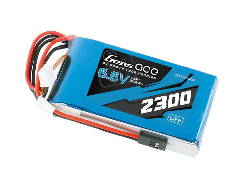 Gens Ace LiFe 2S 6.6V 2300mAh Tx with Futaba G2S2300-TX
