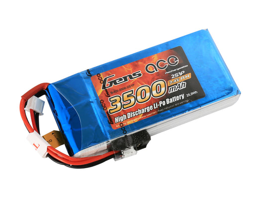 Gens Ace Li-Po 2S 7.4V 3500mAh Rx with Futaba G2S3500-RX