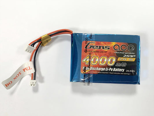 Gens Ace Li-Po 2S 7.4V 4000mAh Tx/Rx with JST-EHR G2S4000-EH