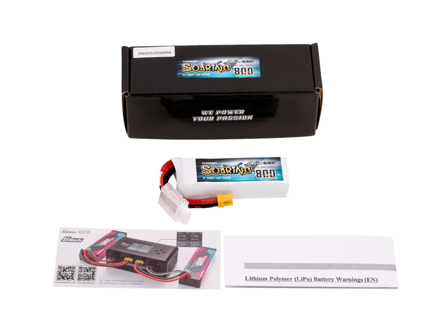 Gens Ace Li-Po 3S 11.1V 800mAh 30C Soaring with XT30 G3S0800-30X3