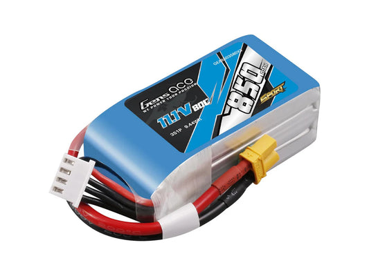 Gens Ace Li-Po 3S 11.1V 850mAh 80C with XT30 G3S0850-80X3