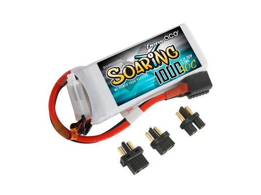 Gens Ace Li-Po 3S 11.1V 1000mAh 30C Soaring with EC3/XT60/T-Type G3S1000-30M