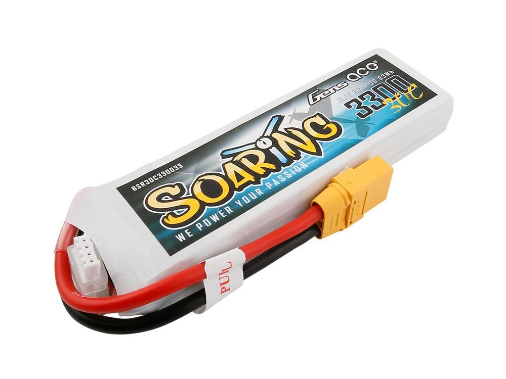 Gens Ace Li-Po 3S 11.1V 3300mAh 30C Soaring with XT90 G3S3300-30X9