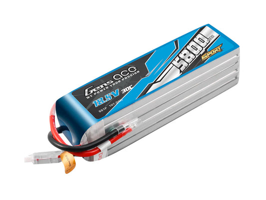 Gens Ace Li-Po Sport 5S 18.5V 5800mAh 30C with No Plug G5S5800-30