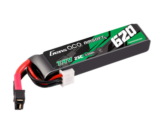 Gens Ace Airsoft 2S 620mAh 25C with Mini Deans (Pistols) GAS2S0620-25MD