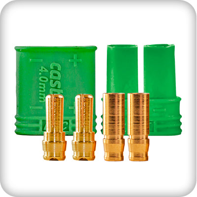 Gens Ace Castle 4mm Polarized Bullet Connector 1pr GC04CCP