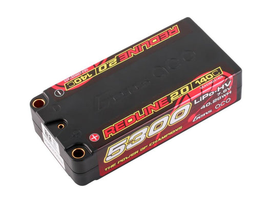 Gens Ace Li-Po HV Car Hard Case 2S2P 7.6V 5300mAh 140C RL2 5mm GC2H5300S-140G5