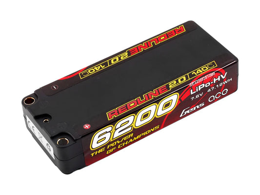 Gens Ace Li-Po HV Car Hard Case 2S1P 7.4V 6200mAh 140C RL2 w/5mm GC2H6200-140G5