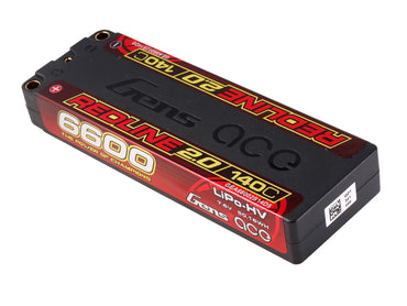 Gens Ace Li-Po HV Car Hard Case 2S1P 7.6V 6600mAh 140C with 5mm GC2H6600-140G5