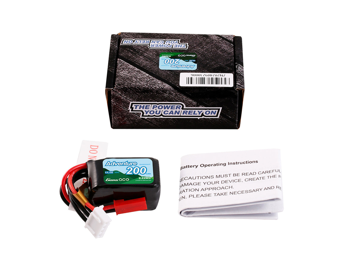 Gens Ace Li-Po Car 3S 11.1V 200mAh 30C with JST GC3S0200-30JST