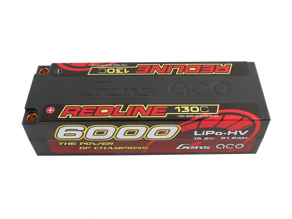 Gens Ace Li-Po HV Car Hard Case 4S 15.2V 6000mAh 130C RL with 5mm GC4H6000-130G5