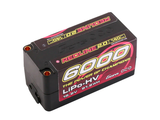 Gens Ace Li-Po HV Car Hard Case 4S2P 15.2V 6000mAh 140C RL2 w/5mm GC4H6000-140G5