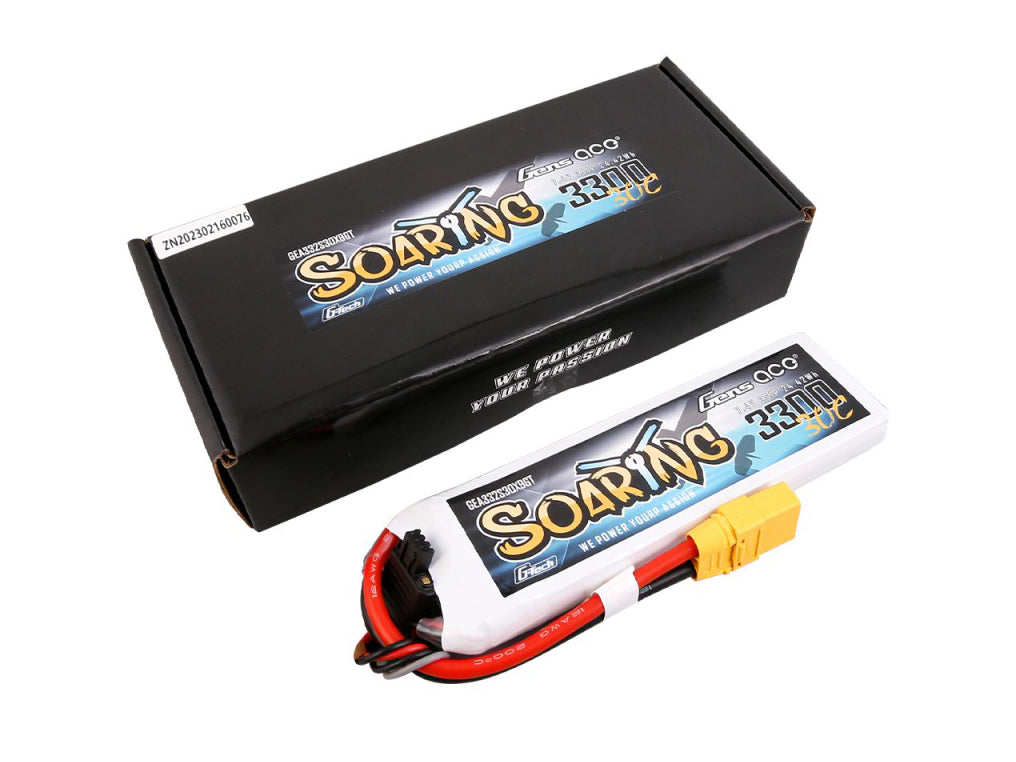 Gens Ace Li-Po G-Tech 2S 7.4V 3300mAh 30C Soaring with XT90 GT2S3300-30X9
