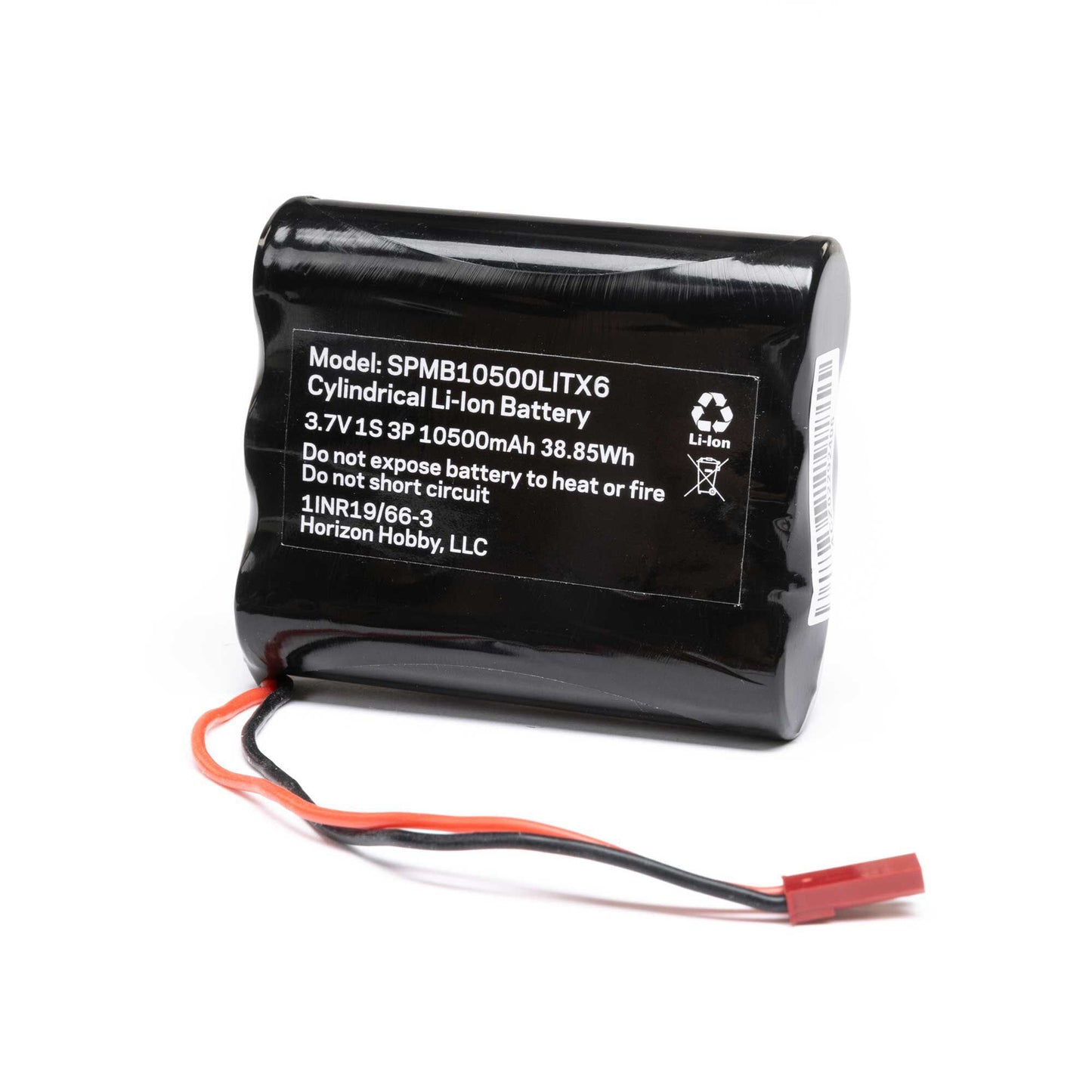 Spektrum 3.7V 1S 10,500mAh Transmitter Battery: iXSR+ SPMB10500LITX6