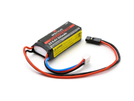 Spektrum 300mAh 2S 6.6V Li-Fe Receiver Battery SPMB300LFRX