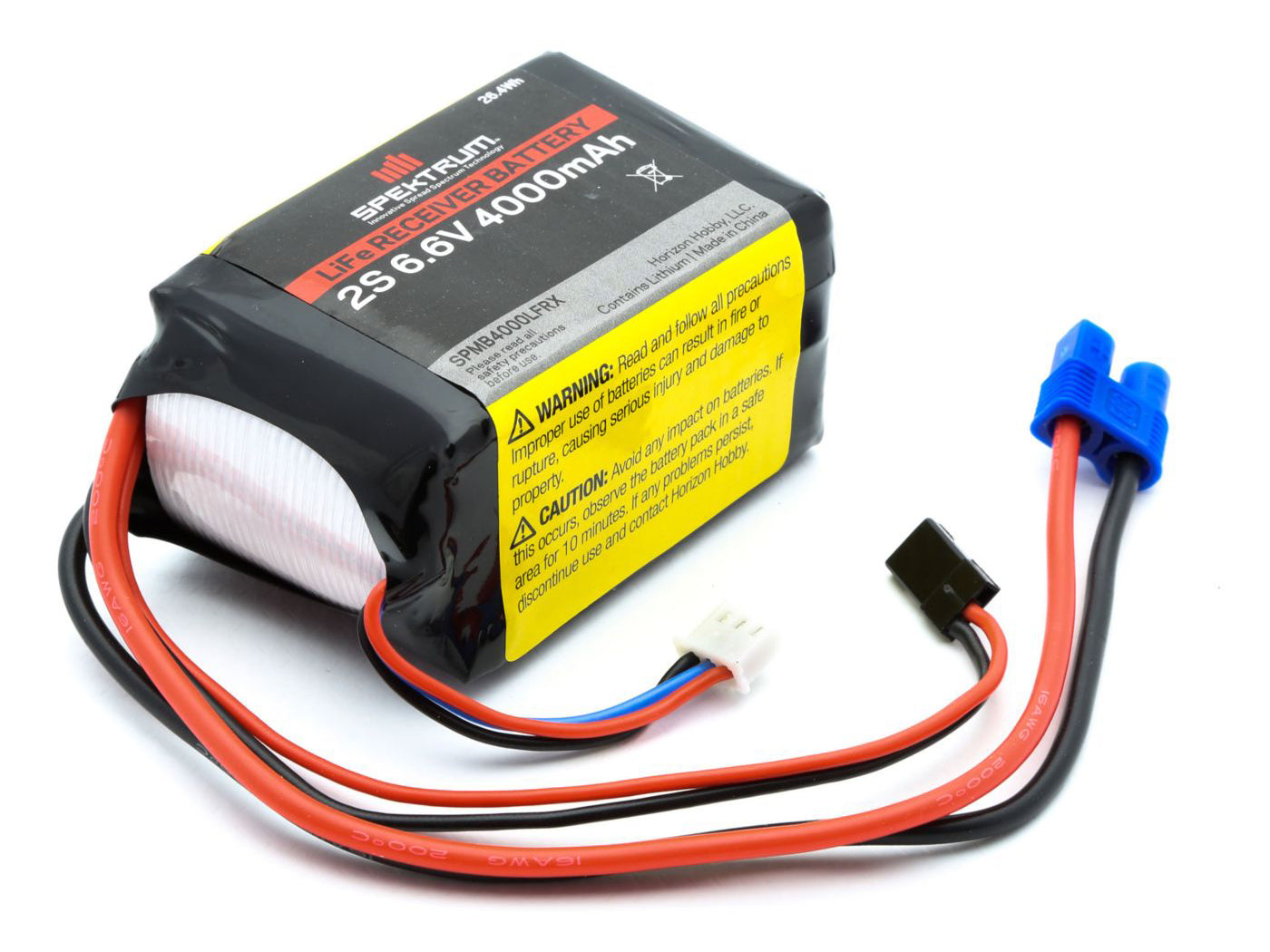 Spektrum 4000mAh 2S 6.6V Li-Fe Receiver Battery SPMB4000LFRX