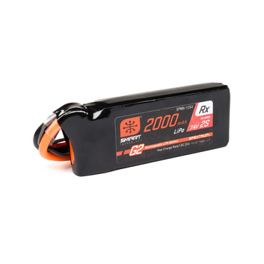 Spektrum 7.4V 2000mAh 2S 15C Smart G2 Receiver LiPo Battery: IC3 SPMX-1054