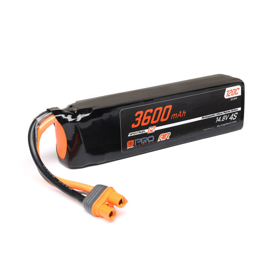 Spektrum 14.8V 3600mAh 4S 120C Smart G2 Pro Air LiPo Battery: IC3 SPMX-1068